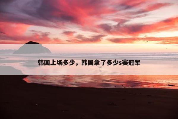 韩国上场多少，韩国拿了多少s赛冠军