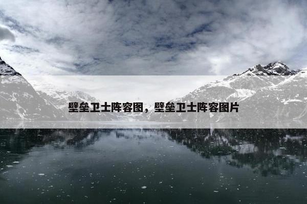 壁垒卫士阵容图，壁垒卫士阵容图片