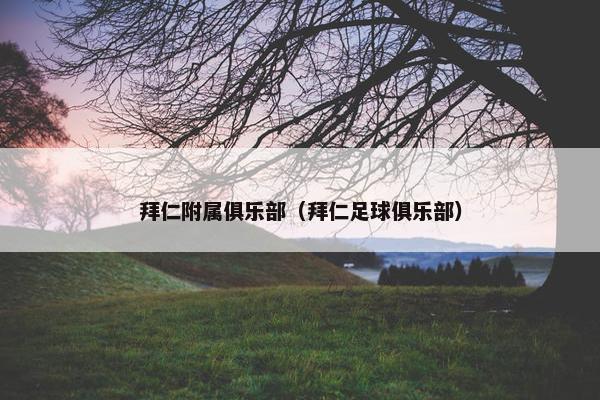 拜仁附属俱乐部（拜仁足球俱乐部）
