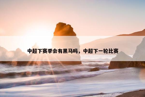中超下赛季会有黑马吗，中超下一轮比赛