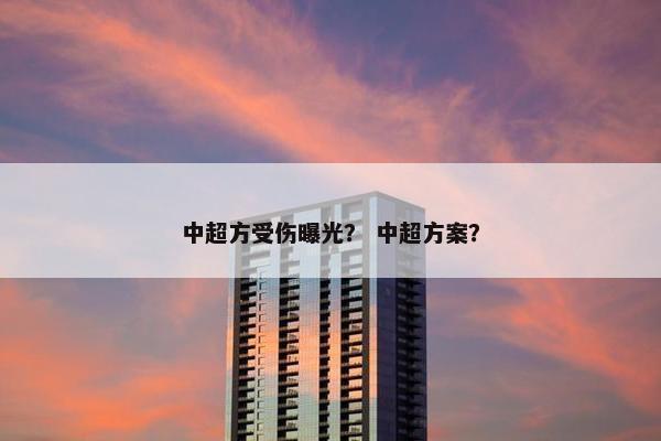 中超方受伤曝光？ 中超方案？