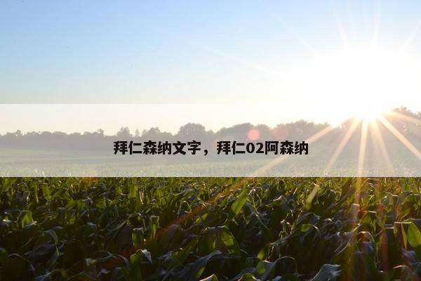 拜仁森纳文字，拜仁02阿森纳