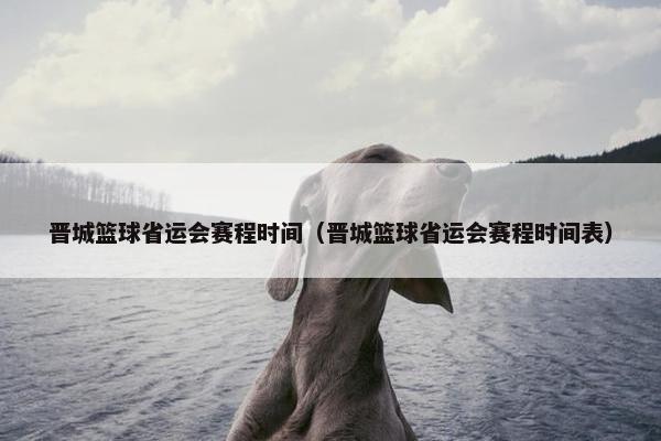 晋城篮球省运会赛程时间（晋城篮球省运会赛程时间表）