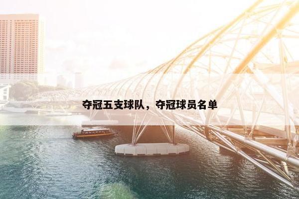 夺冠五支球队，夺冠球员名单