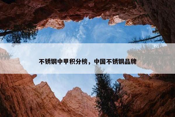 不锈钢中甲积分榜，中国不锈钢品牌