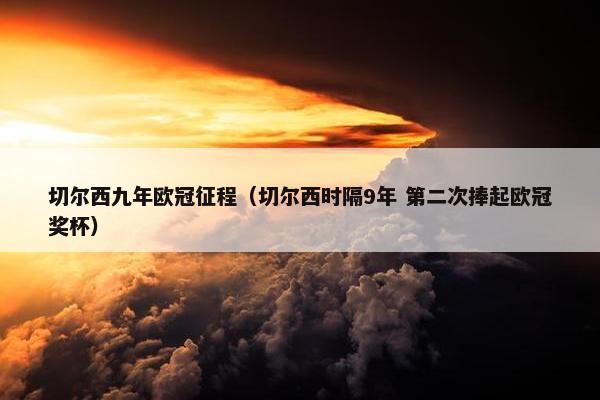 切尔西九年欧冠征程（切尔西时隔9年 第二次捧起欧冠奖杯）