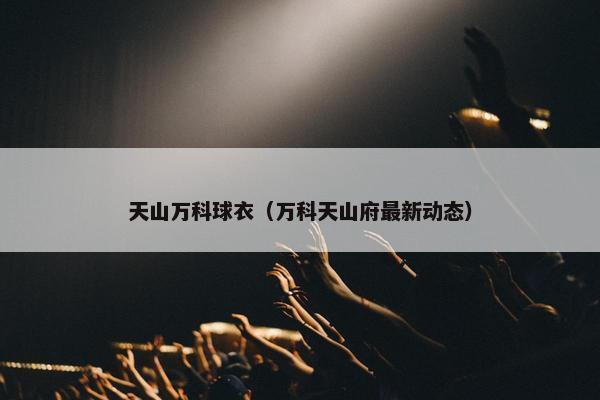 天山万科球衣（万科天山府最新动态）