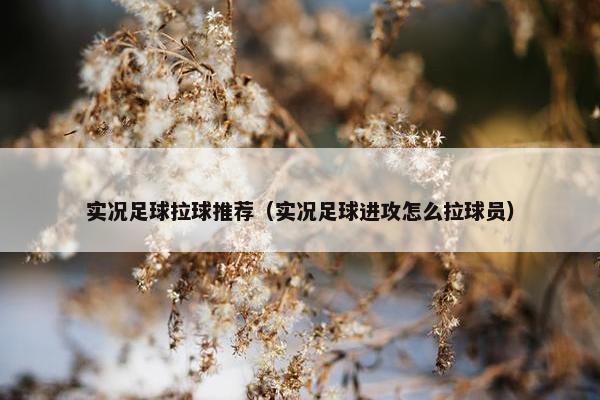 实况足球拉球推荐（实况足球进攻怎么拉球员）