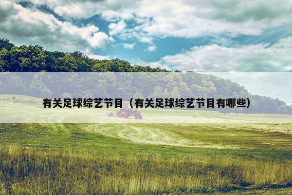 有关足球综艺节目（有关足球综艺节目有哪些）
