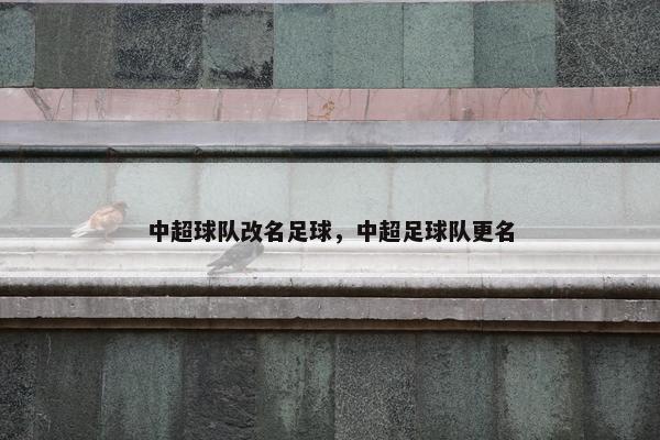 中超球队改名足球，中超足球队更名