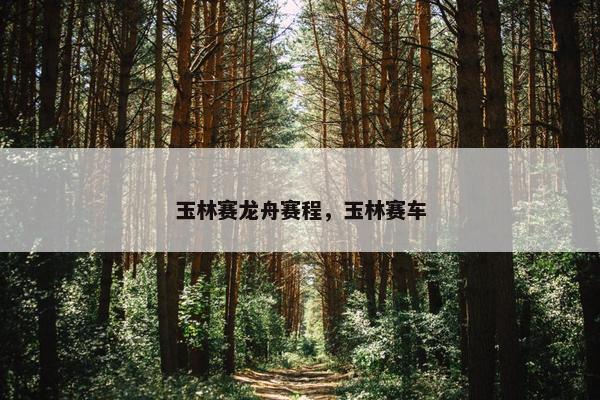 玉林赛龙舟赛程，玉林赛车
