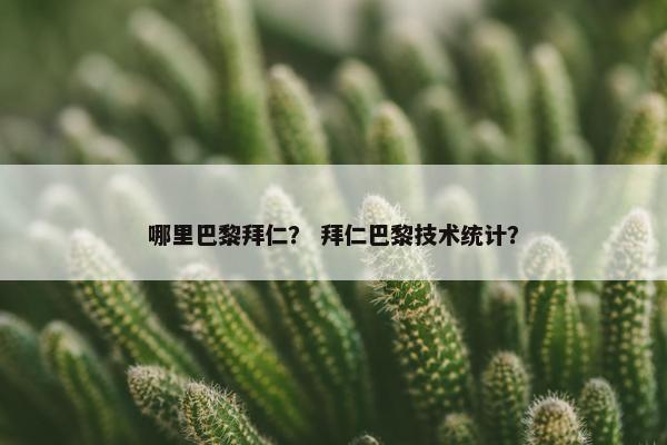 哪里巴黎拜仁？ 拜仁巴黎技术统计？