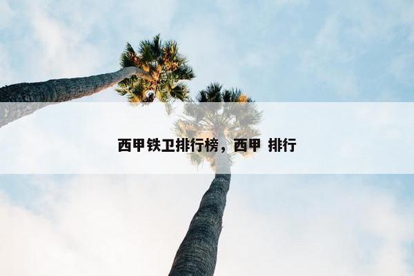 西甲铁卫排行榜，西甲 排行