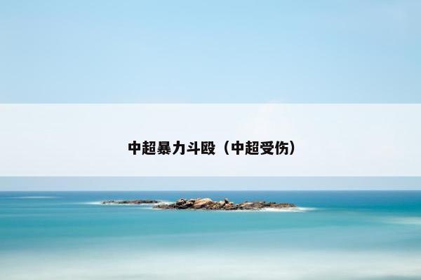 中超暴力斗殴（中超受伤）