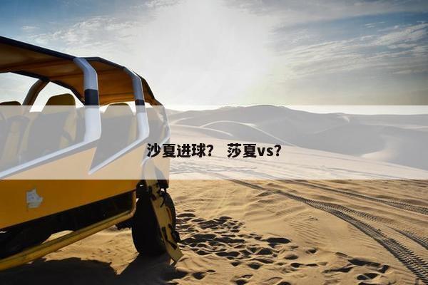 沙夏进球？ 莎夏vs？
