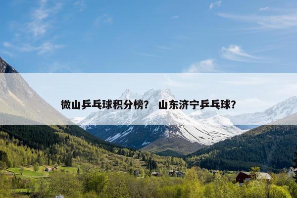 微山乒乓球积分榜？ 山东济宁乒乓球？