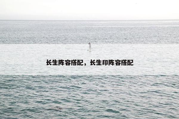 长生阵容搭配，长生印阵容搭配