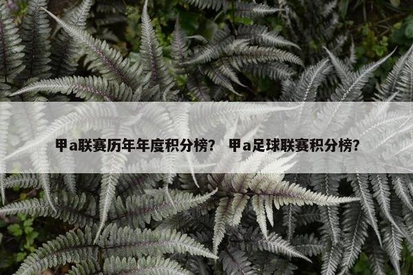 甲a联赛历年年度积分榜？ 甲a足球联赛积分榜？