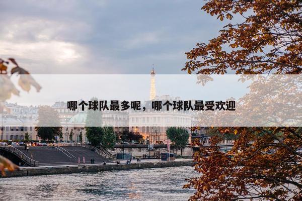 哪个球队最多呢，哪个球队最受欢迎