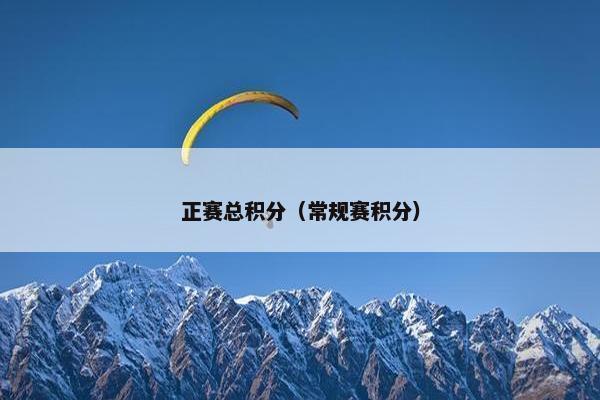 正赛总积分（常规赛积分）