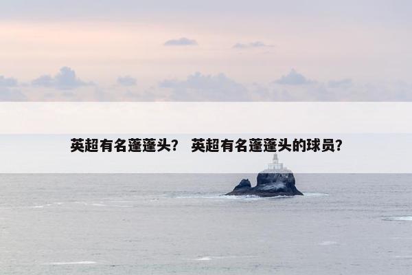 英超有名蓬蓬头？ 英超有名蓬蓬头的球员？