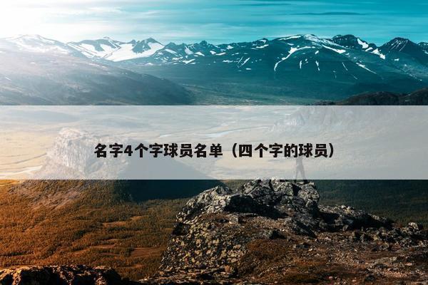 名字4个字球员名单（四个字的球员）