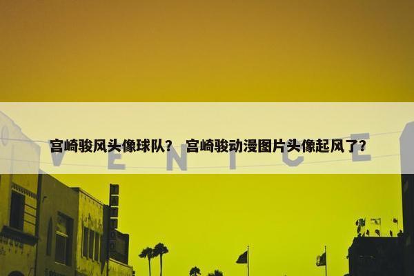 宫崎骏风头像球队？ 宫崎骏动漫图片头像起风了？