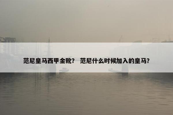 范尼皇马西甲金靴？ 范尼什么时候加入的皇马？