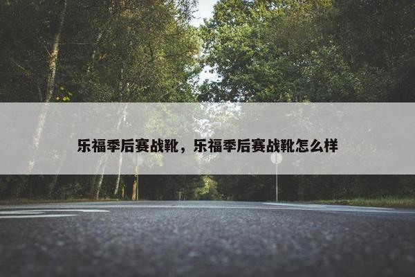 乐福季后赛战靴，乐福季后赛战靴怎么样