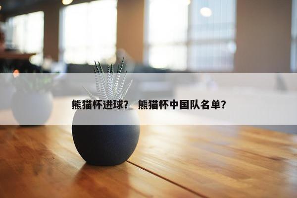 熊猫杯进球？ 熊猫杯中国队名单？