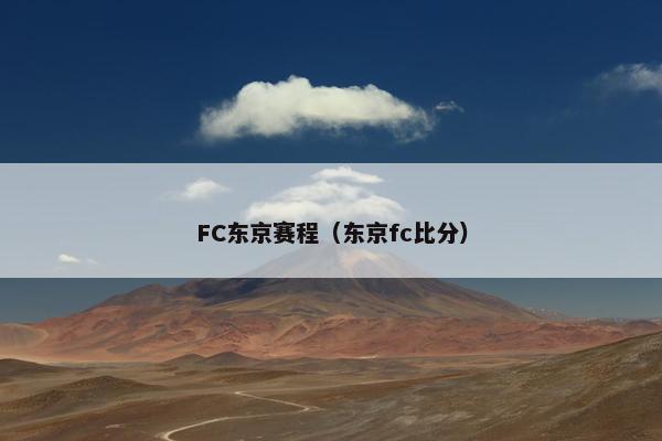 FC东京赛程（东京fc比分）