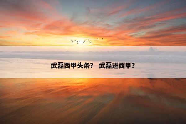 武磊西甲头条？ 武磊进西甲？