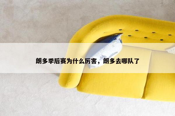 朗多季后赛为什么厉害，朗多去哪队了
