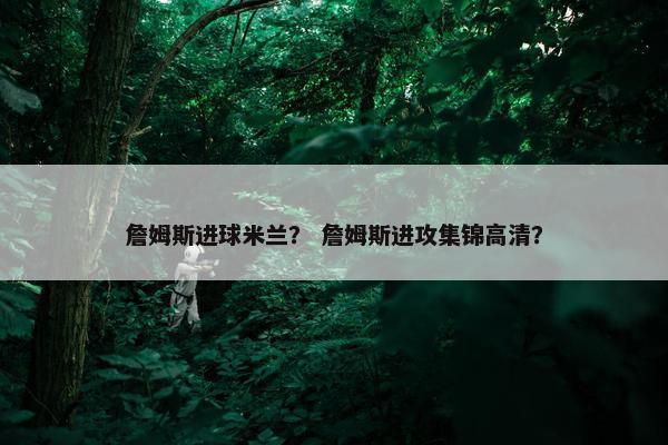 詹姆斯进球米兰？ 詹姆斯进攻集锦高清？