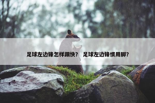 足球左边锋怎样踢快？ 足球左边锋惯用脚？