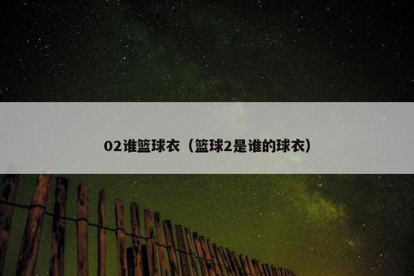 02谁篮球衣（篮球2是谁的球衣）