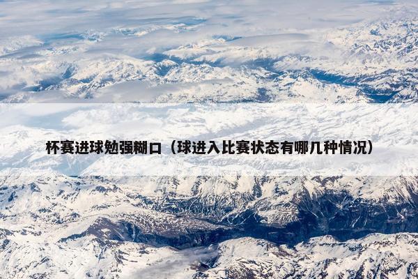 杯赛进球勉强糊口（球进入比赛状态有哪几种情况）