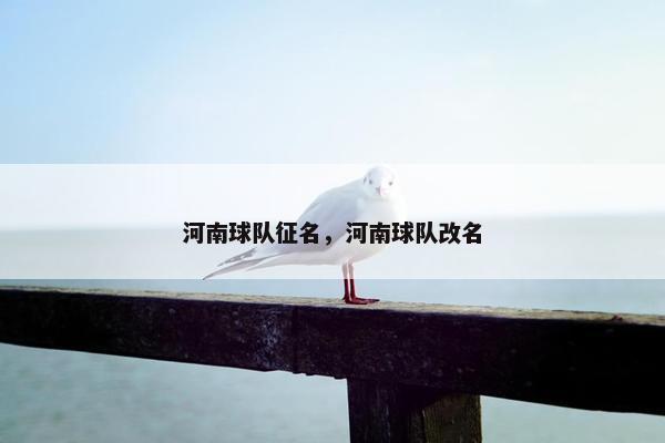河南球队征名，河南球队改名