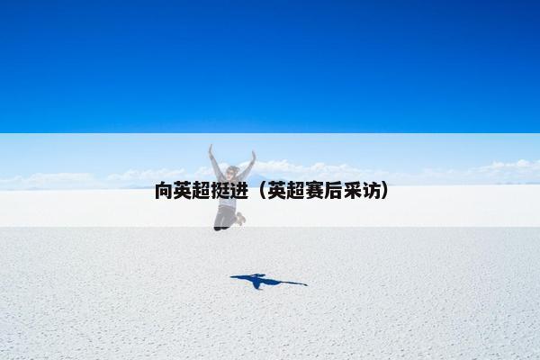 向英超挺进（英超赛后采访）