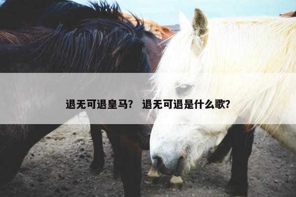 退无可退皇马？ 退无可退是什么歌？