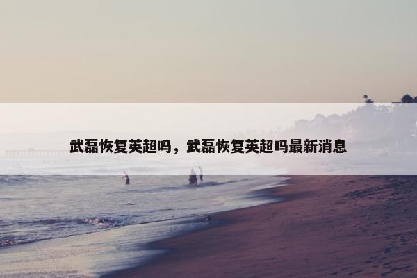 武磊恢复英超吗，武磊恢复英超吗最新消息