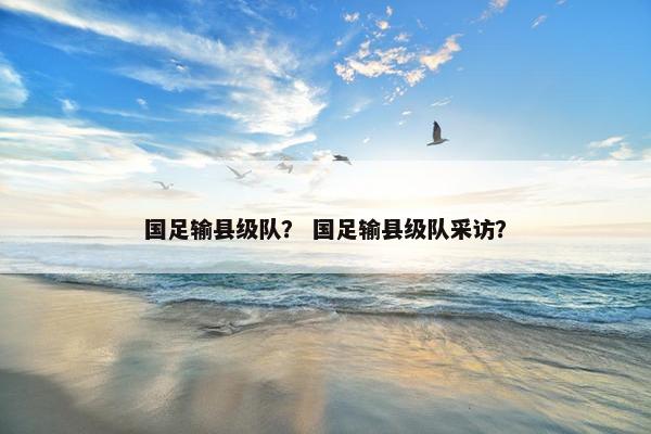 国足输县级队？ 国足输县级队采访？