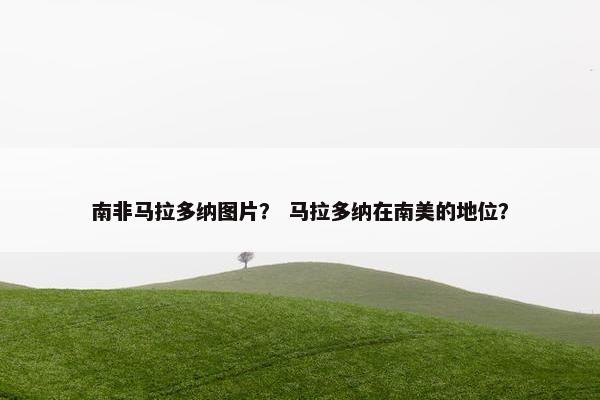 南非马拉多纳图片？ 马拉多纳在南美的地位？
