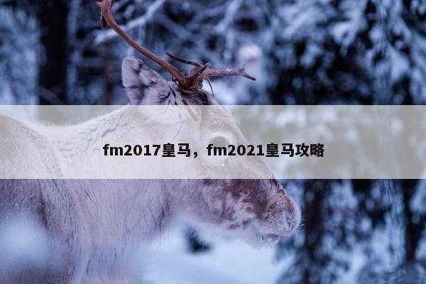 fm2017皇马，fm2021皇马攻略