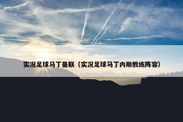 实况足球马丁曼联（实况足球马丁内斯教练阵容）