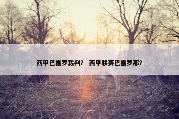 西甲巴塞罗裁判？ 西甲联赛巴塞罗那？