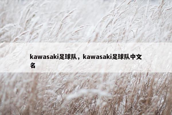 kawasaki足球队，kawasaki足球队中文名