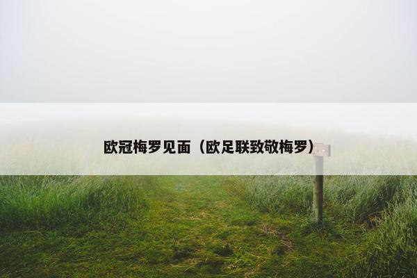 欧冠梅罗见面（欧足联致敬梅罗）