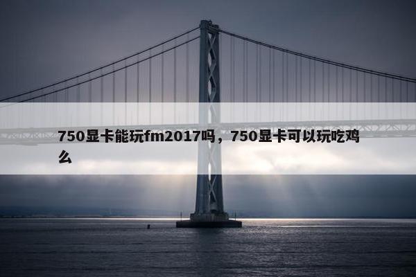 750显卡能玩fm2017吗，750显卡可以玩吃鸡么