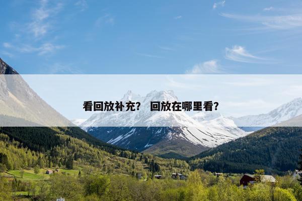 看回放补充？ 回放在哪里看？